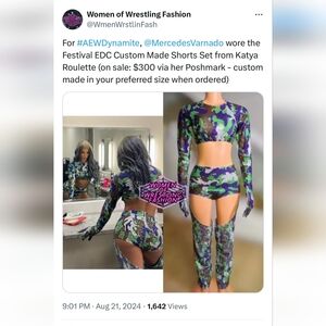 Festival edc shorts set custom made per order in any size